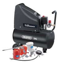 Draper 230V Oil Free 24L Compressor and Air Tool Kit £169.95